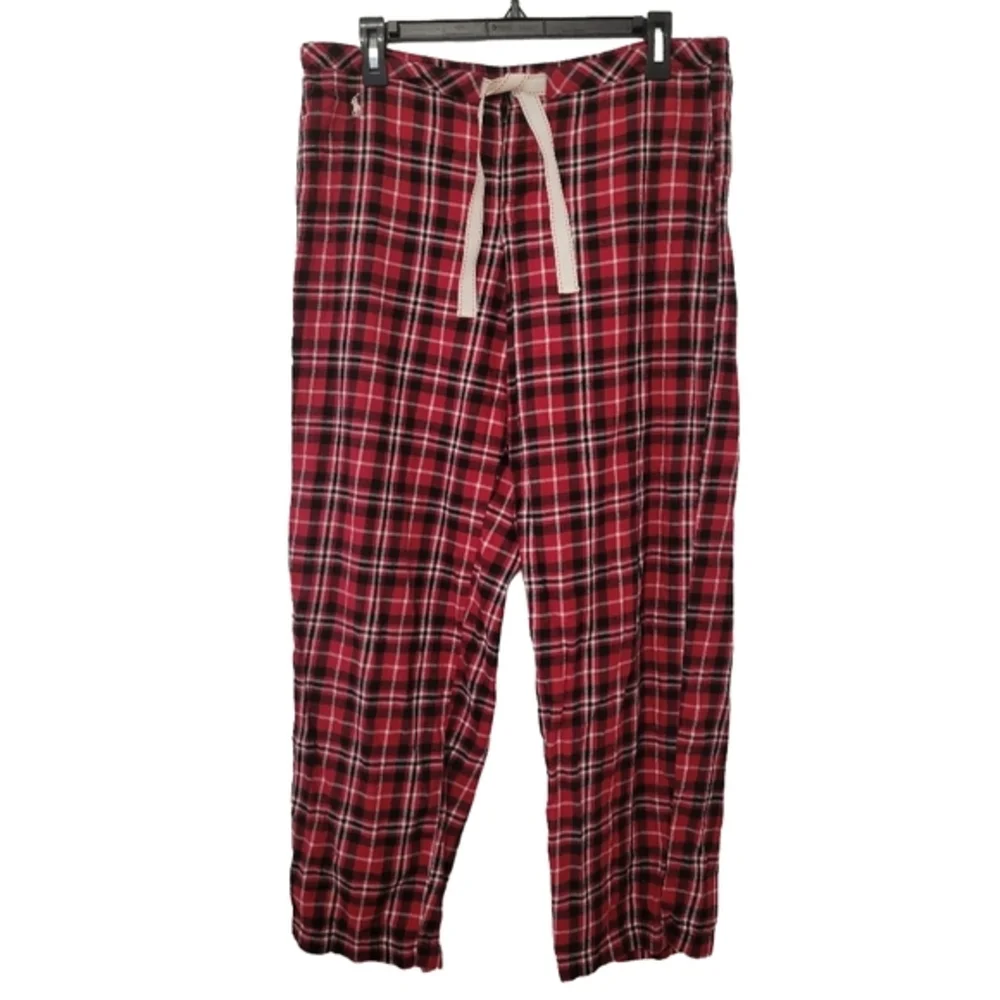 Ralph Lauren Men's Red Plaid Flannel Pajama Pants‎ Size M Loungewear Holiday